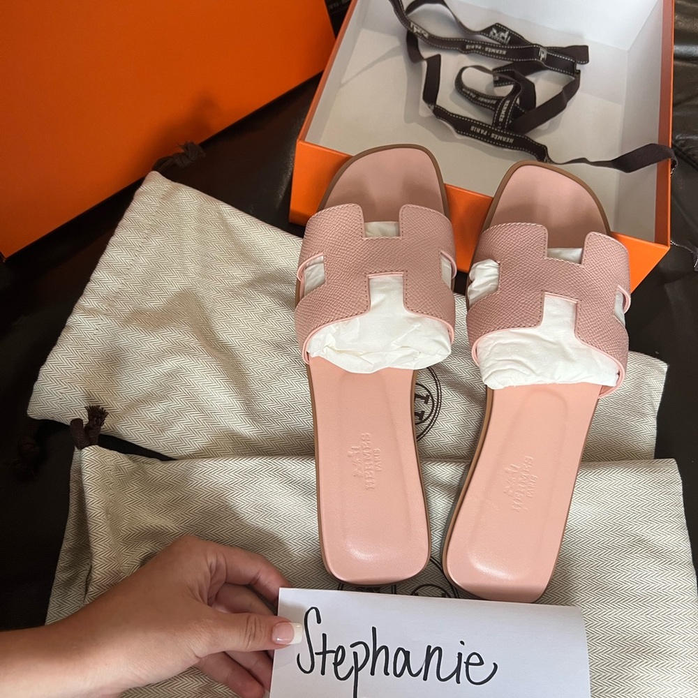 Hermes orans in Epsom leather rose pale